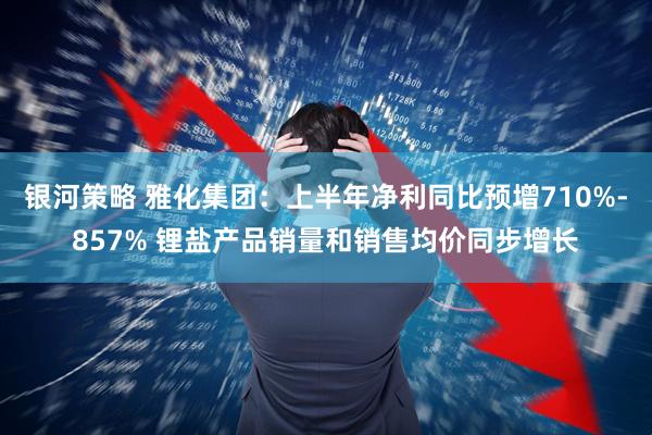银河策略 雅化集团:上半年净利同比预增710%-857% 锂盐产品销量和销售均价同步增长